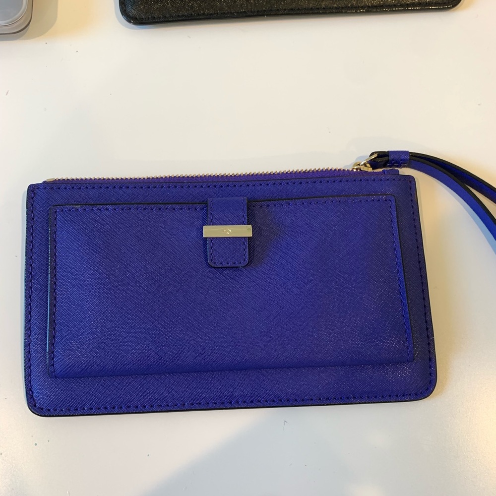 Kate Spade wallet/ wristlet. Royal blue with gold hardware.